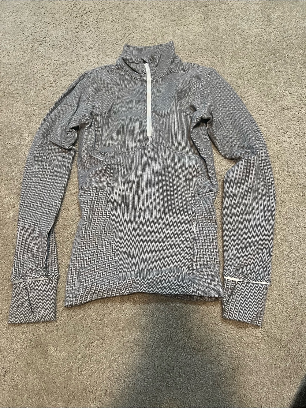 Gray Quarter-Zip Active Pullover
